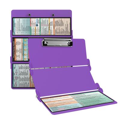 WhiteCoat Clipboard® Trifold - Lilac Physical Therapy Edition